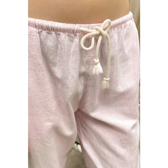 NWT Brandy Melville Nanda Striped Pants in Pink One Size - Picture 2 of 6